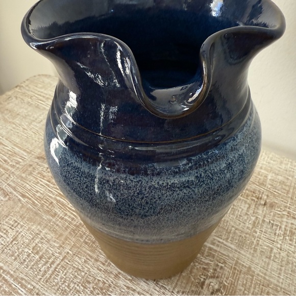 Paige Studio Pottery - Blue and Brown Pitcher - Picture 3 of 9